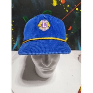 Vintage Stylemaster Lions International Corduroy Cap Hat SNAP BACK #H55‎